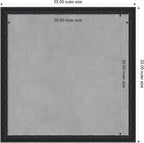 Amanti Art Black Framed Magnetic Board 22x22 Medium Vision Board - Image 2