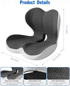 Mogdeker L-Shaped Seat Cushion for Long Sitting, Memory Foam Ergonomic Back - Image 3