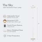 Brightech Sky LED Floor lamp, Torchiere Super Bright Floor Lamp - Image 9
