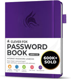 Clever Fox Password Book with alphabetical tabs. Internet Address Organizer by CleverFox