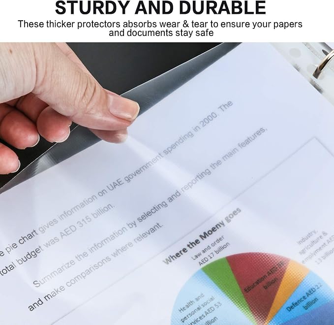 Sheet Protectors, PANDRI 600 Pack Clear Heavy Duty Plastic Page Protectors - Image 7