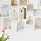 CllyCnny Heart Push Pins: 50PCS Cute Decorative Push Pins Gold Heart Thumb Tacks - Image 5