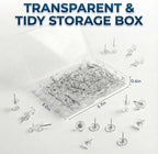 Push Pins 200Pcs Thumb Tacks: Clear Push Pin - Image 5