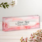 Personalized Name Plate for Desk, Custom Acrylic Desk Name Sign, Office by Unknown