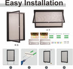 36×24 Inch Lockable Enclosed Bulletin Board, Weather-Resistant Outdoor - Image 4