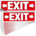 iSYFIX Exit Signs Stickers 12 Pack 12x4 Inch by iSYFIXPREMIUMSIGNS