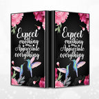BWEGRHE Slim Credit Card Holder, Humingbird Flower RFID Blocking Metal Wallet - Image 4
