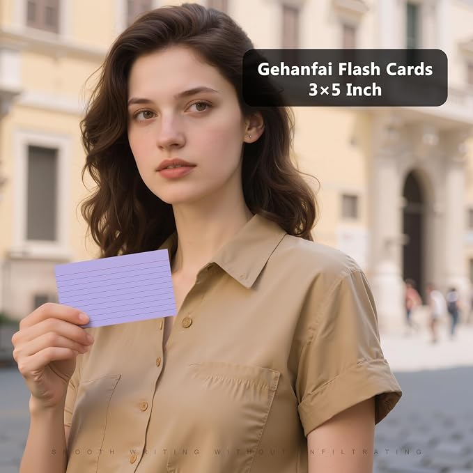 250 Count Index Cards 3 x 5 Inch, Heavyweight Colored Lined Note Cards Portable - Image 5