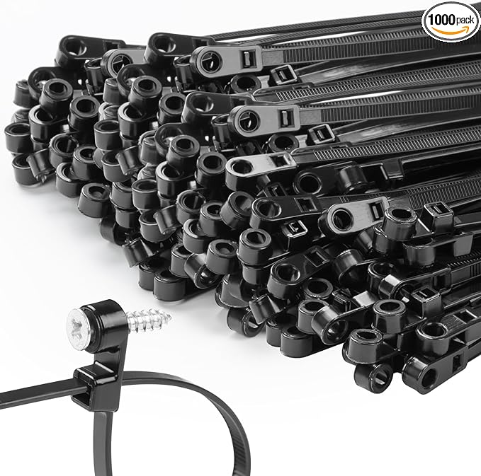MasiStranth 1000 PCS 10 inch Black Zip Ties by MasiStranth