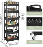 Sywhitta 6-Tier Plastic Rolling Utility Cart - Image 6