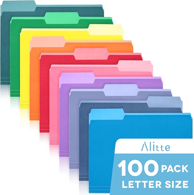 Alitte Colored File Folders Letter Size by Alitte
