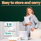 Henoyso 12 Pcs 22 x 38 Inch White Trifold Poster Board Large Tri Fold - Image 3