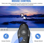 Air Mouse Clicker for Powerpoint Presentations, Rechargeable Wireless Presenter - Image 3