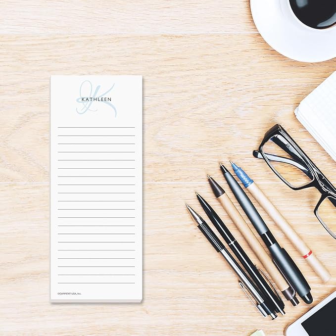 Current Initial Personalized Lined Notepad Set – Set of 3, 50-Sheet Pads - Image 3