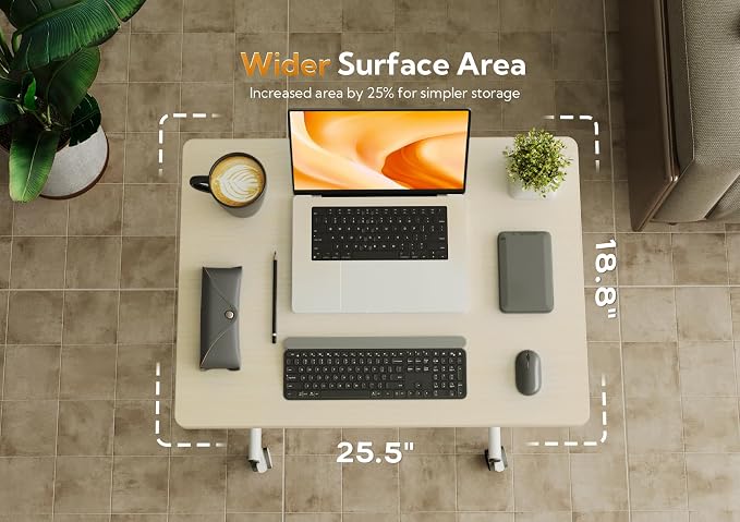 YDN Mobile Mobile Standing Desk, Adjustable Height Portable Laptop Desk - Image 3