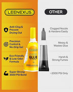 LEENEXUS Super Glue Gel Precision Control, 5ML【Dual Molecular Interlock】 Clear - Image 7