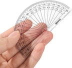 Zonon 100 Pcs 4 Inch Clear Plastic Protractor Bulk Math Protractors Set 180 - Image 3