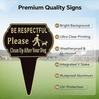 13.6"x9.6" Clean Up after Your Dog Signs Pick Up After Your dog sign - Image 2