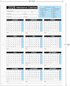 2026 Attendance Calendar Work Tracker Attendance Calendar Cards - Image 4