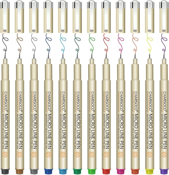 CHARSOCO 01 Micro Pen, Fine Point Pen by CHARSOCO