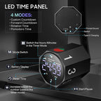 Digital Pomodoro Timer, Frosted Metal Productivity Cube Timer, 1.8 In LED - Image 7