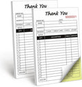 Receipt Book with Cardboard 2-Part Carbonless, Order Forms by Homvle