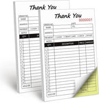 Receipt Book with Cardboard 2-Part Carbonless, Order Forms by Homvle