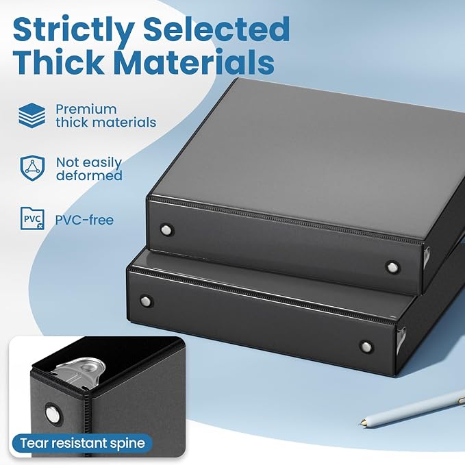 SUNEE 3 Ring Binder 1.5 Inch 1 Pack - Image 4