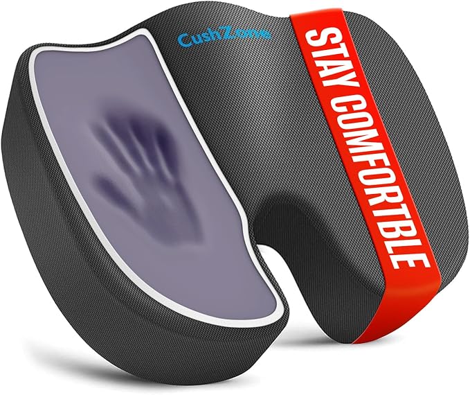 XXL Seat Cushion Office Car Seat Cushion, Memory Foam Cushion by CushZone