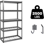 Shuntong The Atlas 30" W x 12" D x 60" H Adjustable Garage Storage Shelves Load by Shuntong