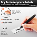 Attractivia Dry Erase Magnetic Labels 2.8 x 1.2 in, Dry Erase Magnets, - Image 2