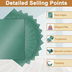 Silunkia 100 Sheets Christmas Green Shimmer Cardstock 8.5 x 11 Craft Paper - Image 3