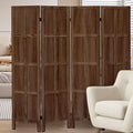 Leesinwing Wood Room Divider 4 Panel Folding Privacy Screen, Classic 5.6Ft by Leesinwing