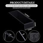 Containlol 15 Pieces Moveable Shelf Label Holders Clear Shelves Tags Moveable - Image 2