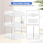 Noger Desk Organizers and Storage, 3 Tier Clear Heightened Stackable Paper Tray - Image 7