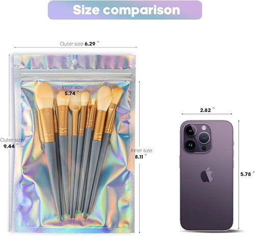 100pcs 6x9 inch Holographic Resealable Packaging Bags - Image 2