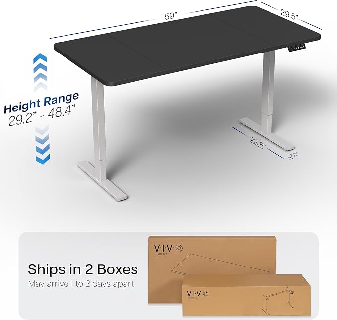 VIVO Electric 60 x 30 in Standing Desk, Memory Height Adjustment, 1B Series - Image 3