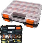 Tools Organizer Box Small Parts Storage Box 50-Compartment Double Side Hardware by BUSY-CORNER