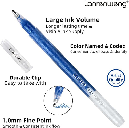 120 Color Gel Pens for Adult Coloring Books, 1.0mm Bullet Tip Acrylic Gel Pens - Image 2
