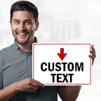 Custom Arrow Directional Sign, Down Arrow, 10x14 Inches, Rust Free .040 Aluminum - Image 2