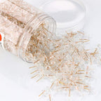 Yalis Push Pins 600 Count, Standard Rose Gold Pins Clear Thumb Tacks Steel - Image 4