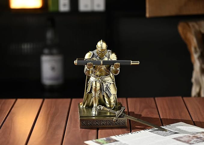 Amoysanli Medieval Armored Warrior Wearing Outerwear, Mobile Phone Stand Knight - Image 6