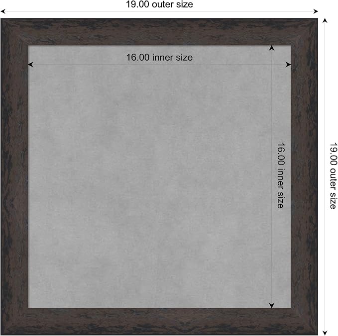 Amanti Art Black Framed Magnetic Board 19x19 Small Vision Board - Image 4