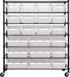 Seville Classics Heavy Duty NSF Bin Rack Solid Steel Wire Shelving Storage Unit - Image 7