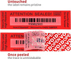 ChtepTamper 100 Pieces Total Transfer Tamper-Evident Stickers Security Labels - Image 3