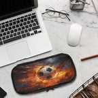 Pardick Football Fire Pencil Case，Big Capacity Pencil Pouch Coin Pouch - Image 9