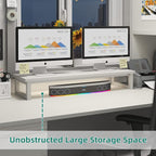 YAOHUOO Dual Monitor Stand Riser, 39Inch Large Monitor Stands - Image 2