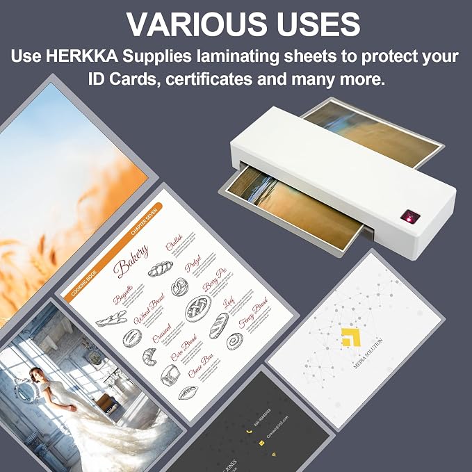 HERKKA 100 Pack Laminating Sheets, Hold 11 x 17 Inch Sheet, 3 Mil Clear Thermal - Image 6