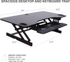 Rocelco 45" Height Adjustable Standing Desk Converter - Image 2