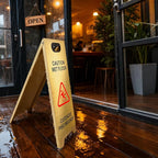 Kerty 4 Pack Stainless Steel Wet Floor Sign, 24 Inch Caution Wet Floor Sign - Image 6